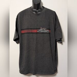 Men's Newport Blue Ford Mustang Gray Short Sleeve T Shirt Size XXL Muscle Car